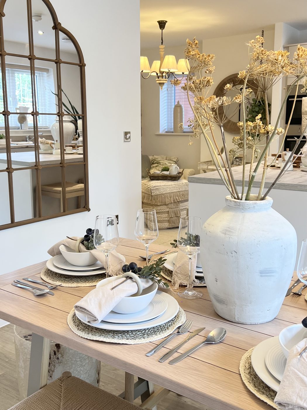 Styled dining table setting